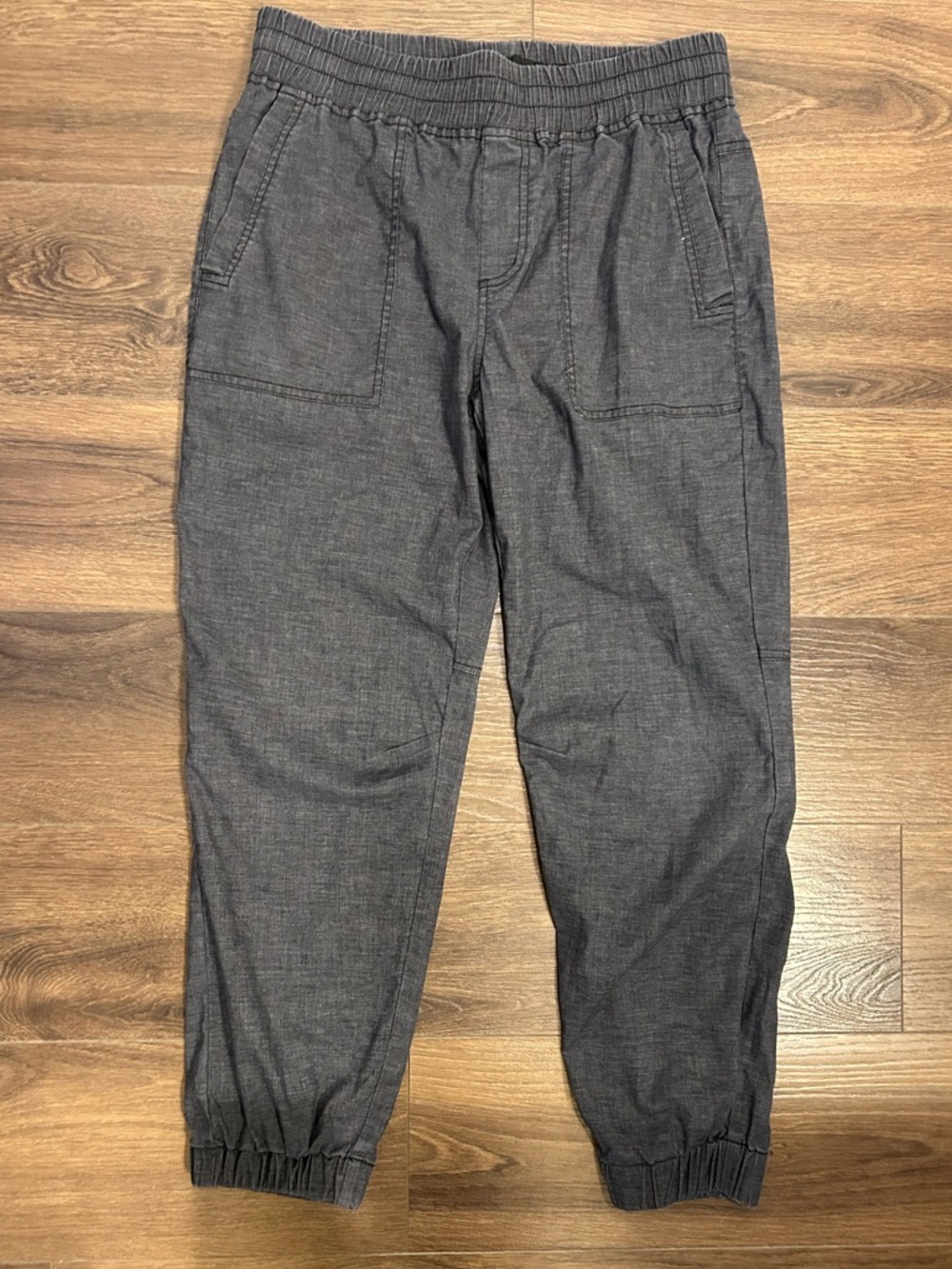 Prana Hemp Joggers Women’s size Small Dark Gray Inner Draw string